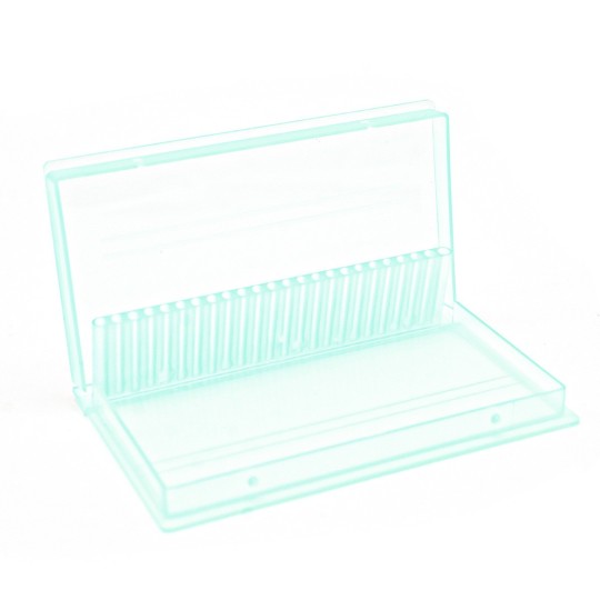 Accesorios para uñas CAJA PORTA PUNTAS Verde Marino nails de uso profesional