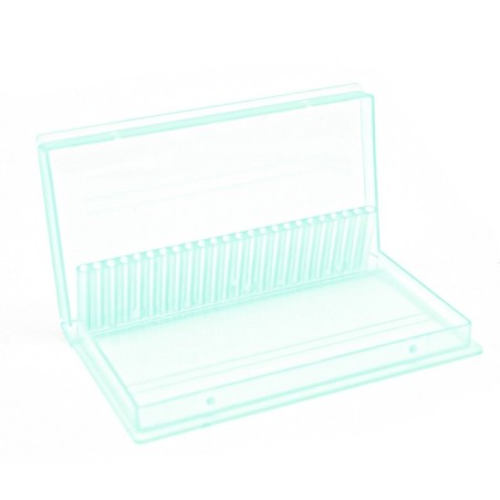 Accesorios para uñas CAJA PORTA PUNTAS Verde Marino nails de uso profesional