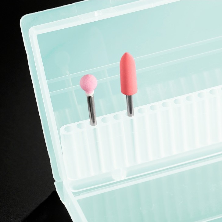 Accesorios para uñas CAJA PORTA PUNTAS Verde Marino nails de uso profesional
