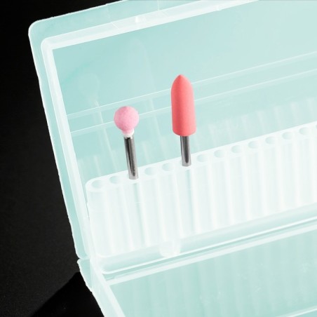 Accessoires pour ongles BOÎTE PORTE-EMBOUTS Vert Marine nails à usage professionnel