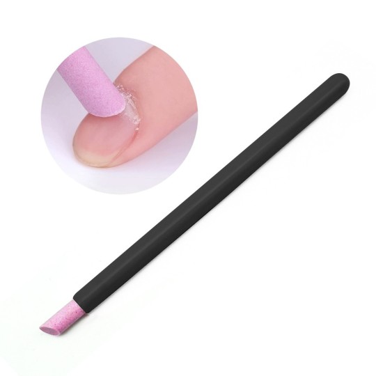 Accesorios para uñas LÁPIZ EMPUJADOR DE CUTÍCULAS CON PUNTA DE PIEDRA PÓMEZ - NEGRO Uso profesional nails