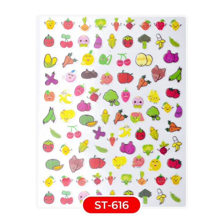Nail art and nail decorations: STICKERS Stickers ST616 Fruit Vegetables STICKERS Stickers