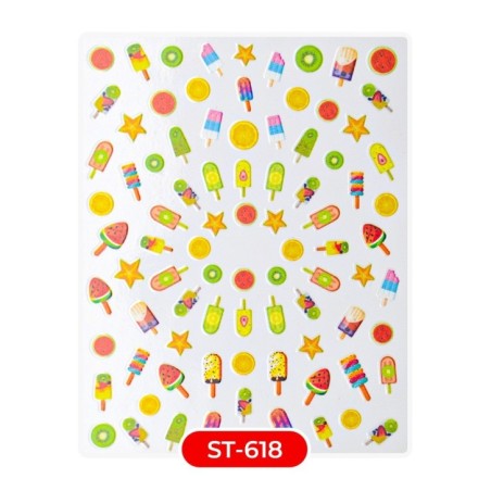 Nail art e decorazioni per unghie:  ADESIVI STICKERS ST618 Icelolly ADESIVI STICKERS