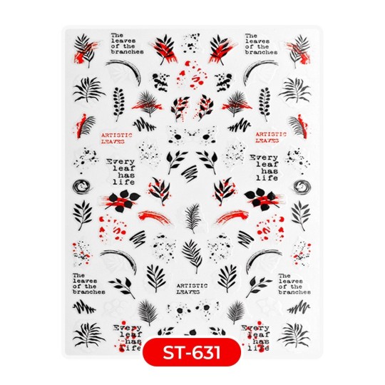 Nail art y decoraciones de uñas: Stickers PEGATINAS ST631 estilo lunares Stickers PEGATINAS