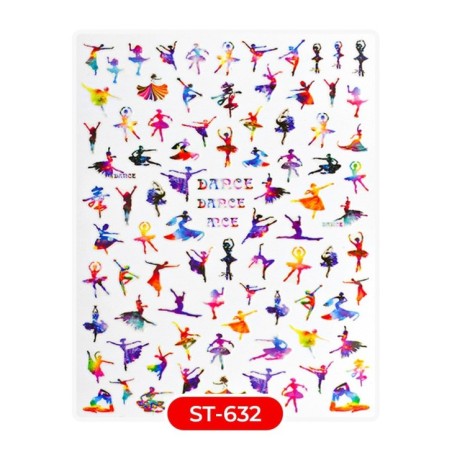 Nail art et décorations d'ongles : STICKERS Stickers ST632 ballerine STICKERS Stickers