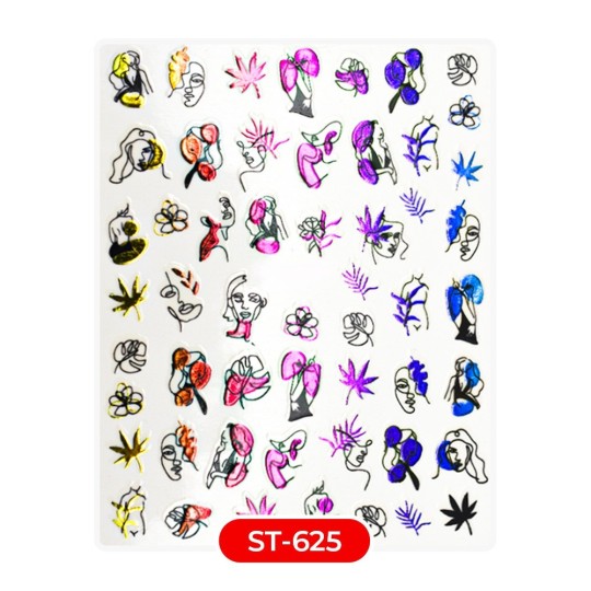 Nail art et décorations d'ongles : STICKERS Stickers ST625 oneline1 STICKERS Stickers