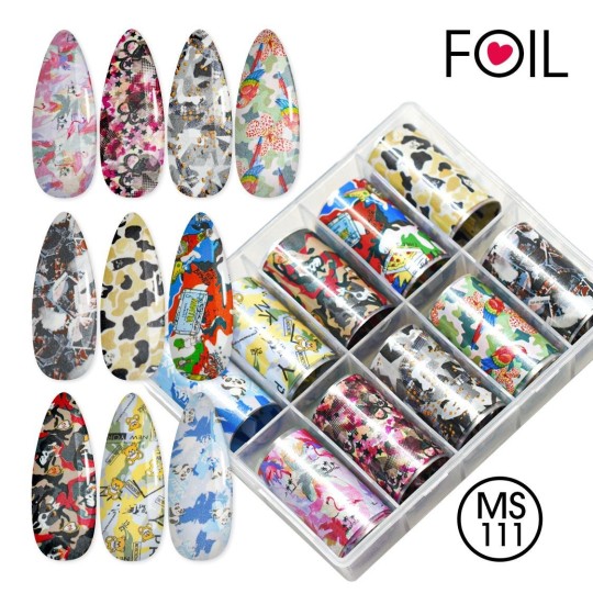 Nail art and nail decorations: Transfer Foil MS111 Foil - DECORATIONS - THREADS