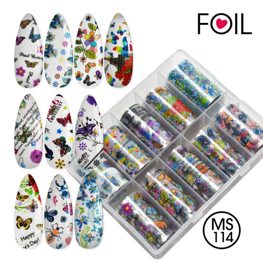 Nail art and nail decorations: Transfer Foil MS114 Foil - DECORATIONS - THREADS