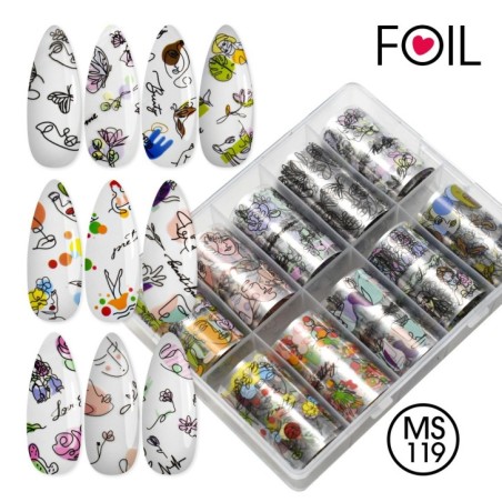 Nail art y decoraciones de uñas: Transfer Foil MS119 Foil - DECORACIONES - HILOS Nail art y decoraciones de uñas: Transfer Foil MS119 Foil - DECORACIONES - HILOS