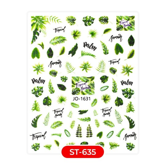 Nail art et décorations d'ongles : STICKERS Stickers ST635 forêt STICKERS Stickers