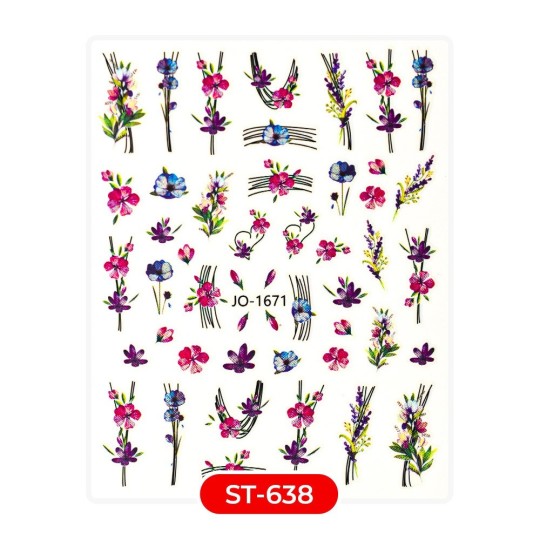 Nail art et décorations d'ongles : STICKERS Stickers ST638 violet STICKERS Stickers