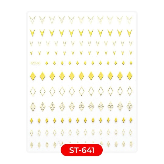 Nail art et décorations d'ongles : STICKERS Stickers ST641 losanges dorés STICKERS Stickers
