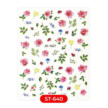 Nail art e decorazioni per unghie:  ADESIVI STICKERS ST640 rose rosa ADESIVI STICKERS Nail art e decorazioni per unghie:  ADESIVI STICKERS ST640 rose rosa ADESIVI STICKERS