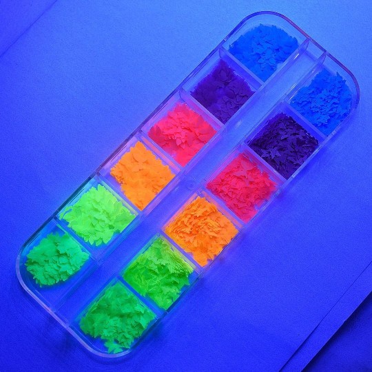 Nail art et décorations d'ongles : Fluo Mix NAIL DECORATION - DC007 Glitter AND Paillettes 2