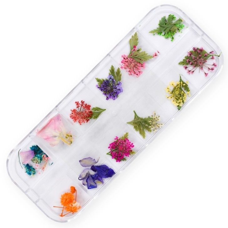 Nail art and nail decorations: Flower NAIL DECORATION FLOWERS - DC011 Glitter AND Paillettes