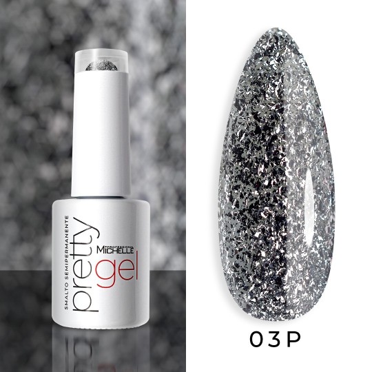 semi-permanent nail polish color Michellenails PRETTY Platinum Semi-permanent Colour - 03PL