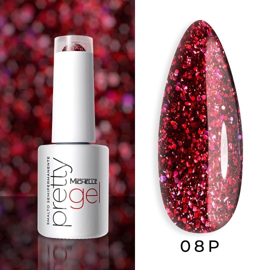 smalto semipermanente colore per unghie Michellenails PRETTY PLATINUM Semipermanente Colour - 08PL