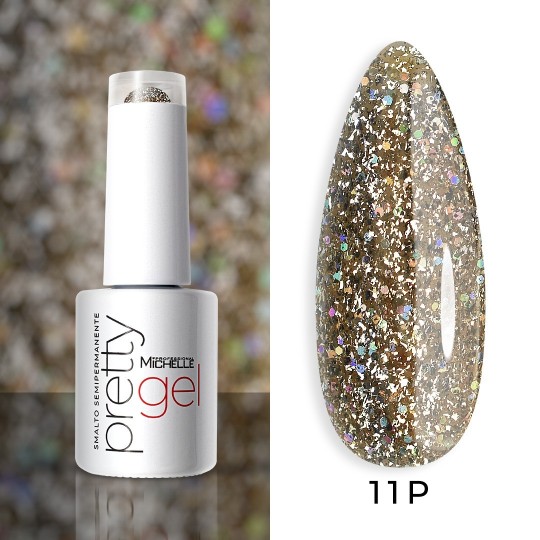 semi-permanent nail polish color Michellenails PRETTY Platinum Semi-permanent Colour - 11PL