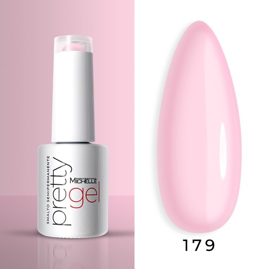 Vernis à ongles semi-permanent couleur Michellenails PRETTY Gel Semi-permanent Colour - 179 milky pink