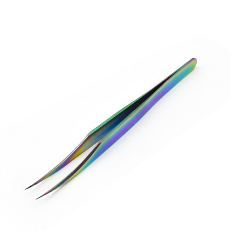 eyelash reconstruction, professional use Premium Inox Steel Tweezers - Curved Titanium PIN022 by Michellenails eyelashes