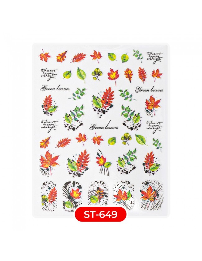 ADESIVI STICKERS ST649 green leaves