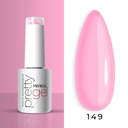 Vernis à ongles semi-permanent couleur Michellenails PRETTY Gel Semi-permanent Colour - 149 - rose laiteux