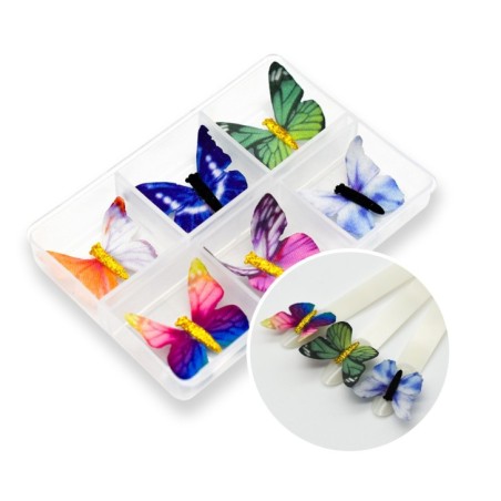 Decoración Nail art de uñas: Deco MARIPOSAS FM-001 Foil - DECORACIONES - HILOS Decoración Nail art de uñas: Deco MARIPOSAS FM-001 Foil - DECORACIONES - HILOS