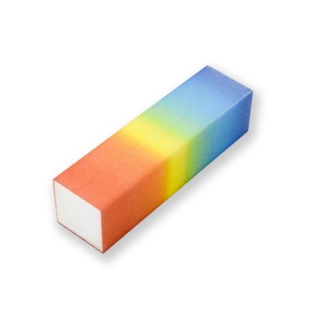 Nail accessories Buffer brick rainbow 120/120 - SINGLE Professional use nails