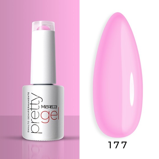 Vernis à ongles semi-permanent couleur Michellenails PRETTY Gel Semi-permanent Colour - 177 milky pink