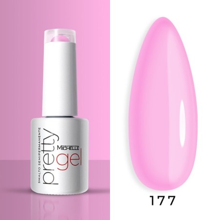 smalto semipermanente colore per unghie Michellenails PRETTY Gel Semipermanente Colour - 177 rosa lattiginoso