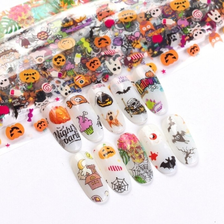 Nail art y decoraciones de uñas: Transfer Foil Halloween FD019 Foil - DECORACIONES - HILOS