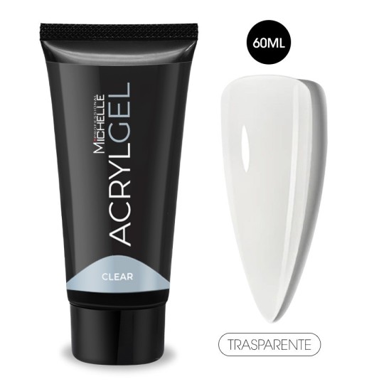 ricostruzione in acrygel o polygel: ACRYLGEL 60ML - CLEAR TRASPARENTE Uso professionale
