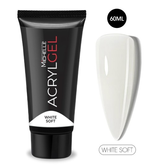 ricostruzione in acrygel o polygel: ACRYLGEL 60ML - FRENCH WHITE SOFT Uso professionale