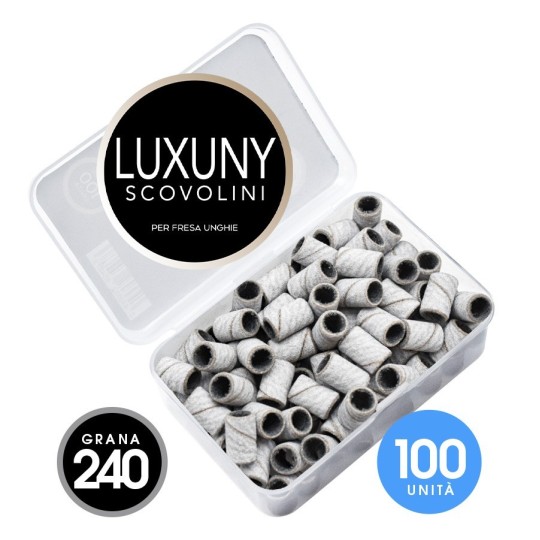 Accessoires pour ongles Luxuny GRAIN 240 fraise abrasive de rechange - 100 pièces BLANC nails à usage professionnel