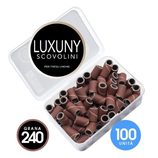 Accessoires pour ongles Luxuny GRAIN 240 fraise abrasive de rechange - 100 pièces MARRON nails à usage professionnel