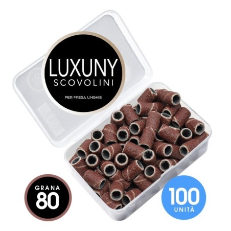 Accesorios para uñas Luxuny GRIT 80 recambio abrasivo cortador - 100uds MARRÓN Uso profesional nails
