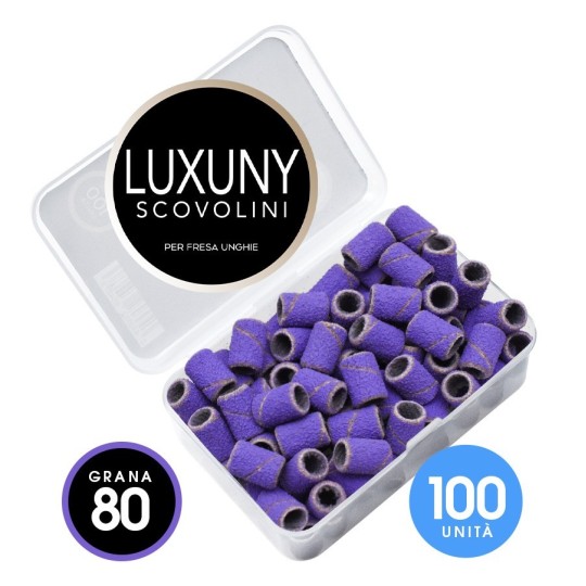 Nail accessories Luxuny GRAIN 80 abrasive replacement cutter - 100pcs PURPLE Professional use nails