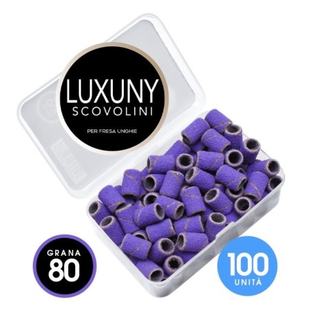 Accesorios para uñas Luxuny GRANO 80 recambio abrasivo cortador - 100uds MORADO Uso profesional nails