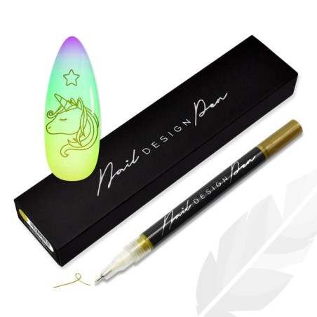 decoración nail - gel art uñas NAILART PEN - ORO de Michellenails reconstrucción