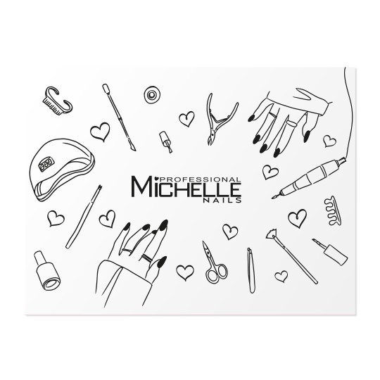 TAPPETO IN SILICONE CON LOGO - BIANCO