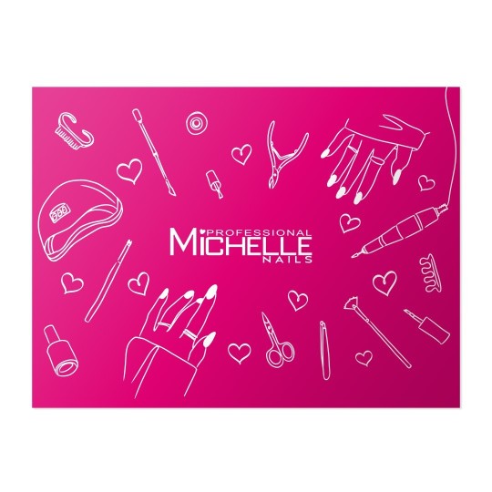 TAPPETO IN SILICONE CON LOGO - FUSCIA