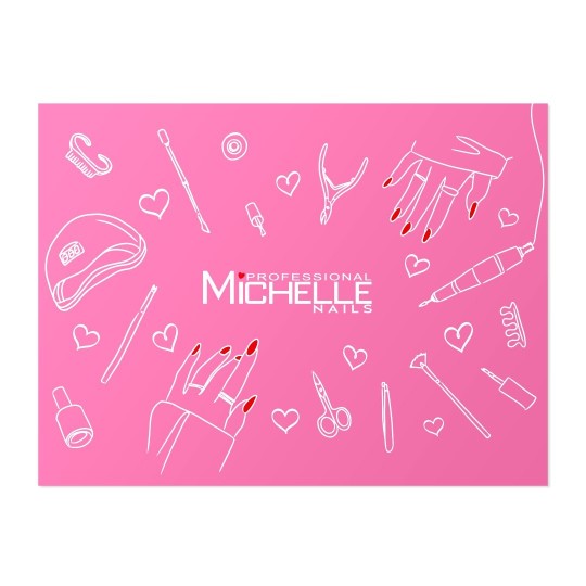 TAPPETO IN SILICONE CON LOGO - ROSA