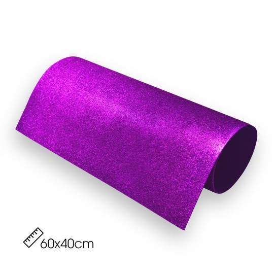 Tappeto in gomma glitterato viola