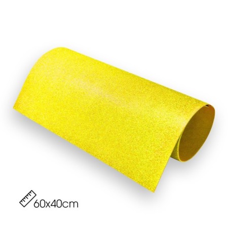Tappeto in gomma glitterato giallo