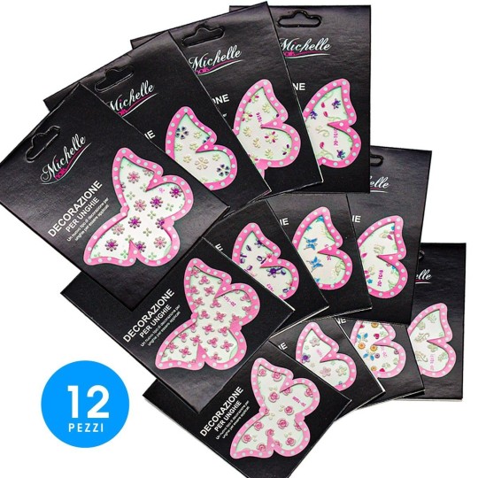 STICKERS FARFALLE 3D 12PZ