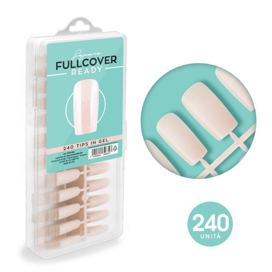 Fullcover Ready Tips IN Natural Square Gel