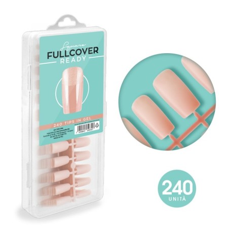 FULLCOVER READY TIPS IN GEL CAMOUFLAGE SQUARE