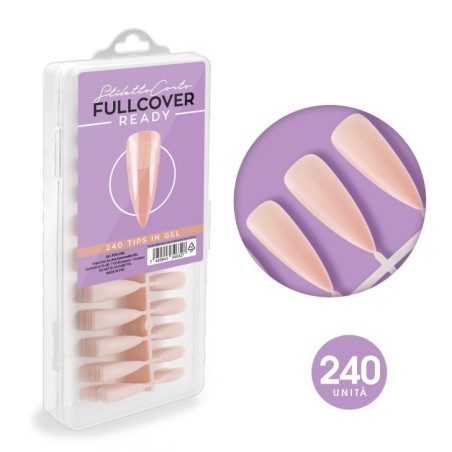 FULLCOVER READY TIPS IN GEL CAMOUFLAGE STILETTO CORTO
