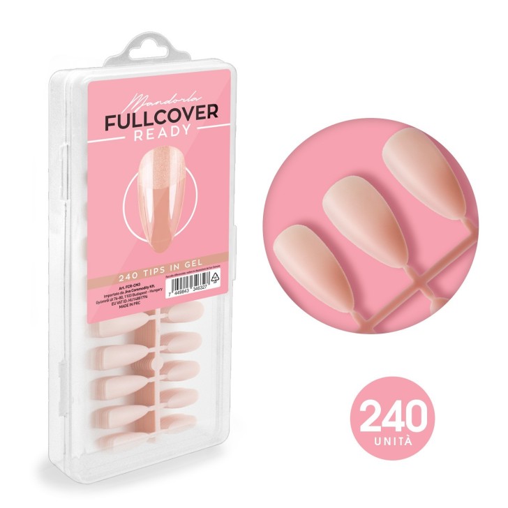 Tips Ready Fullcover EN Gel Camouflage AMANDE