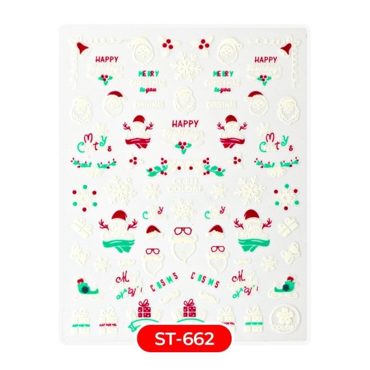 ADESIVI STICKERS ST662 happy holiday bianco